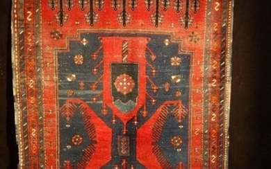 Carpet, Antique kazak - carpet - 247 cm - 155 cm - Wool on Wool - 19th century