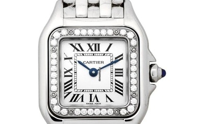 Cartier Panthere W4PN0007 - Panthere de Cartier 22 mm Quartz Silver Dial Diamond Ladies Watch