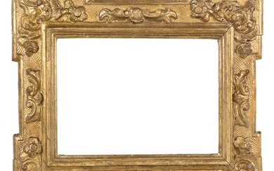 Carved and gilded wooden Spanish frame with corner