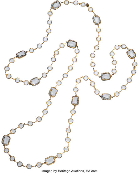 Chanel Clear Gripoix Sautoir Necklace Condition: 4 0.75" Width...