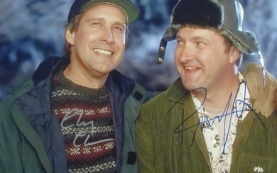 Chevy Chase Randy Quaid Autographed 11x14 Photo "Christmas Vacation" JSA