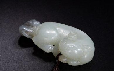 Chinese Jade Carving of Cats, 18th-19th Century