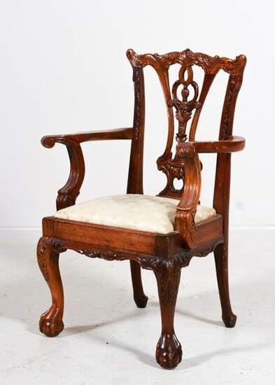 Chippendale style mahogany child's size chair