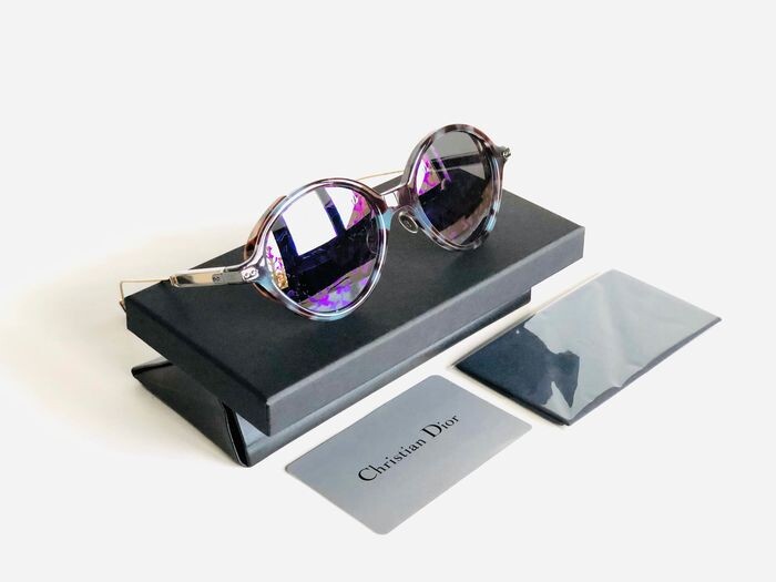 Christian Dior - DIORUMBRAGE-MJN 52, Havana Violet Blue, Mirrored Reflective Floral lenses, *Brand new & Unused Sunglasses