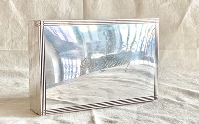 Cigar Box - Large - Massive - .925 silver - Emil Brenk - Germany - Early 20th century