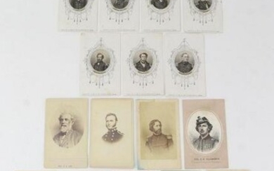 Civil War period CDV's of Engravings of Notable