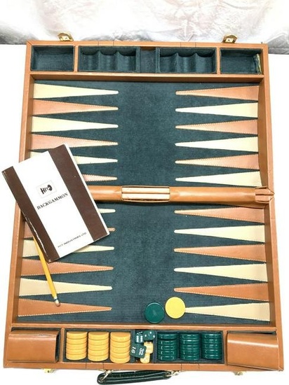 Collectible HIT Leather Briefcase Backgammon