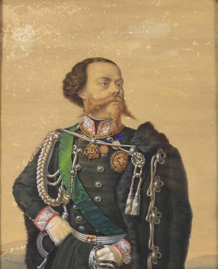 Continental School (19th century), Bewhiskered nobleman, possibly Victor Emmanuel II, King of Italy