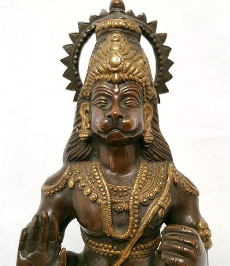 Copper statuette of God Hanuman