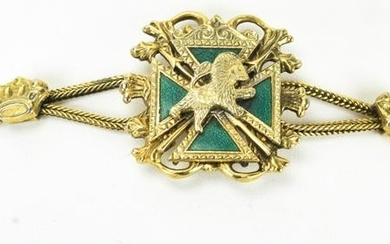 Costume Jewelry Bracelet Maltese Cross w Lion