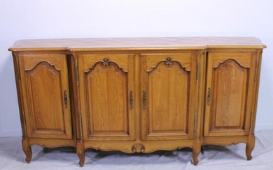 Country French Light Oak Sideboard - Parquet Top