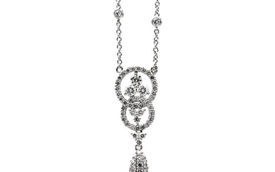 Crivelli - 18 kt. White gold - Necklace with pendant - 1.35 ct Diamond