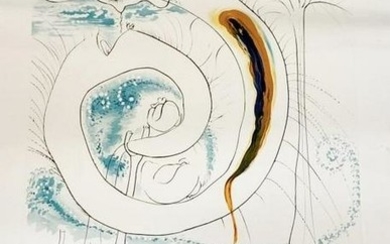 DALI PENCIL SIGNED VISCERAL CYCLE OF COSMOS LITHO