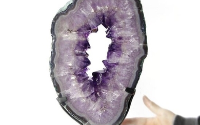 Deep Purple Amethyst Geode Fetta - 435×230×34.5 mm - 5646 g