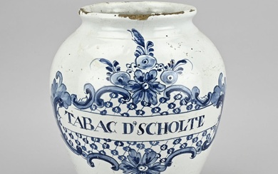 Delft tobacco jar