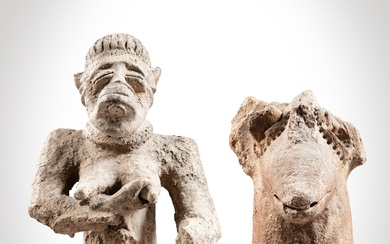 Deux statuettes en terre cuites, Lobi, Burkina Faso et Mali...