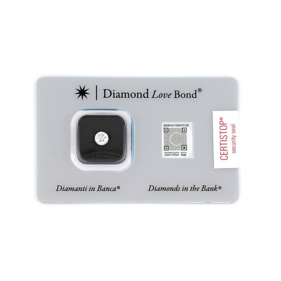 Diamante taglio a brillante 0,72 ct. Certificato GIA, Rapaport blister. Loose brilliant cut diamond weighing...