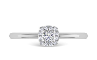 Diamond 1/6 Ct.Tw. Round Cut Promise Ring in 14K White Gold
