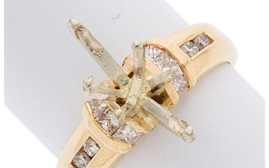 Diamond, Gold Semi-Mount The semi-mount features full and square...