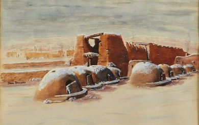 Doug Ballard "Old Zuni Mission" Watercolor
