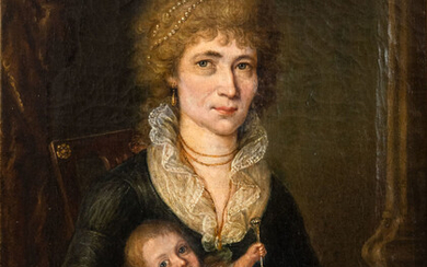 Dutch School, Late 18th Early 19th Century, Mother and Child