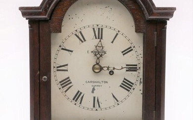 E Vimpany Carshalton Surrey Cased Mantle Clock with Pendulum