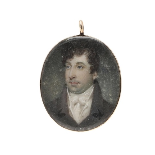EARLY 19TH C. ENGLISH SCHOOL. Miniature portrait of a gentle...