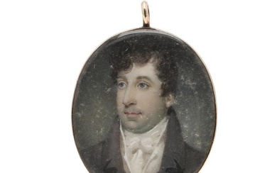 EARLY 19TH C. ENGLISH SCHOOL. Miniature portrait of a gentle...