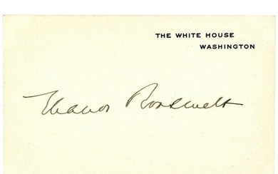 ELEANOR ROOSEVELT 1st Lady Signed White House Card