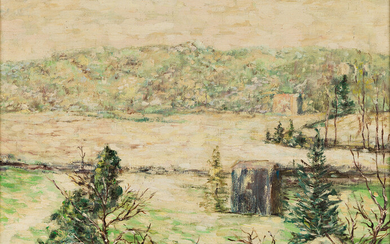 ERNEST LAWSON Winter Landscape. Oil on canvas, circa 1905. 405x510 mm; 16x20 1/8...