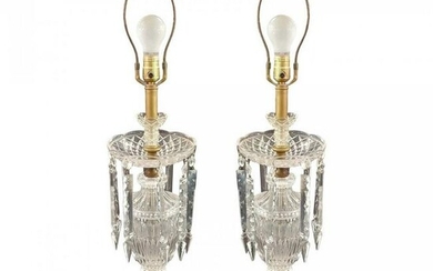 Early 20thc Baccarrat Table Lamps