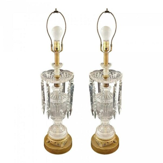 Early 20thc Baccarrat Table Lamps