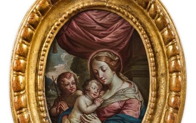 Ecole FRANCAISE vers 1640 La Vierge à l’Enfant...