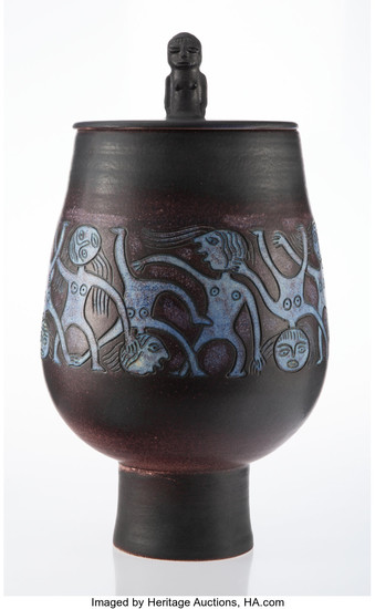 Edwin and Mary Scheier (20th century), Covered Vessel (1990)