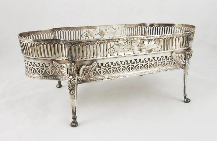 Egyptian Revival French Sterling Silver Dish