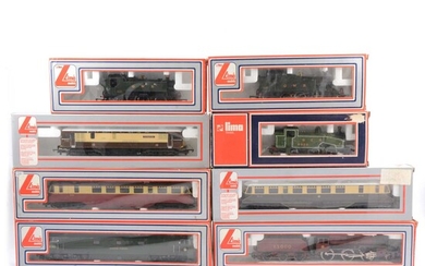 Eight Lima OO gauge model railway locomotives