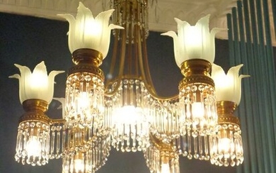 Empire Chandelier - 13 points of light - France - ca 1950