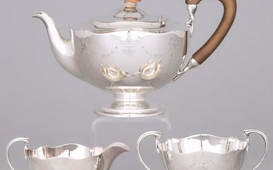 English Silver Tea Service, Edward Souter Barnsley
