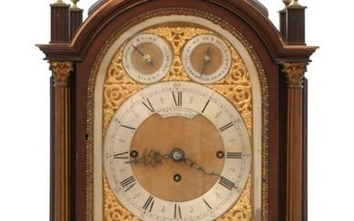 English Triple Fusee Bracket Clock, A. & H. Rowley