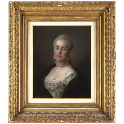 European school, late 18th - early 19th century Portrait of Catherine the Great Oil on canvas, 57.5x47 cm. On...