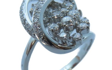 FINE JEWELRY 1.38ct Diamond Ring US#6.5 18K White Gold