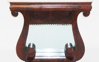 Fine Classical Figured Mahogany Marble Top Table