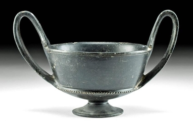 Fine Etruscan Bucchero Blackware Kantharos