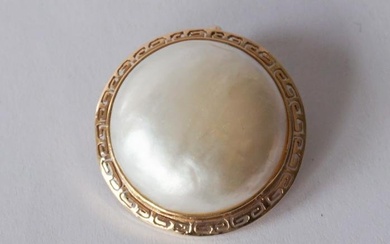 Fine Vintage Pearl & 14k Gold Enhancer Pendant