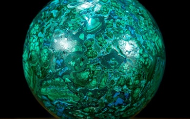 First Quality Malachite and Chrysocolla Sphere- 1585.45 g