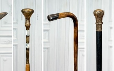 Five Antique And Vintage Walking Sticks
