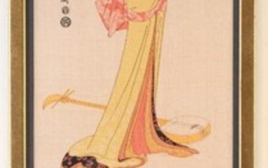 Five Japanese Illustrations on Silk.