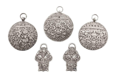 Five Silver Pendants