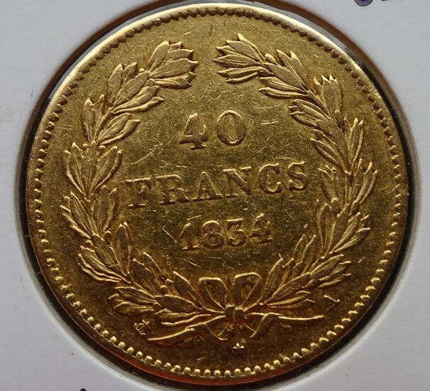 France - Louis Philippe I - 40 Francs 1834-A (Paris) - Gold