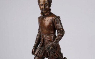 François-Joseph BOSIO (1768-1845), d'après. Henri IV enfant Bronze à patine mordorée. Signé sur la terrasse....